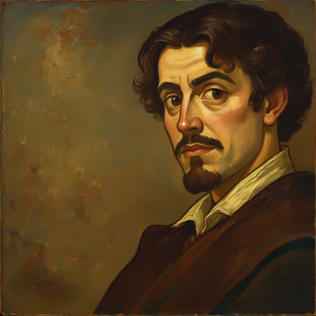 Retrato de Gustavo Adolfo Bécquer, poeta del romanticismo que inspira la obra de Yelsi Vega.