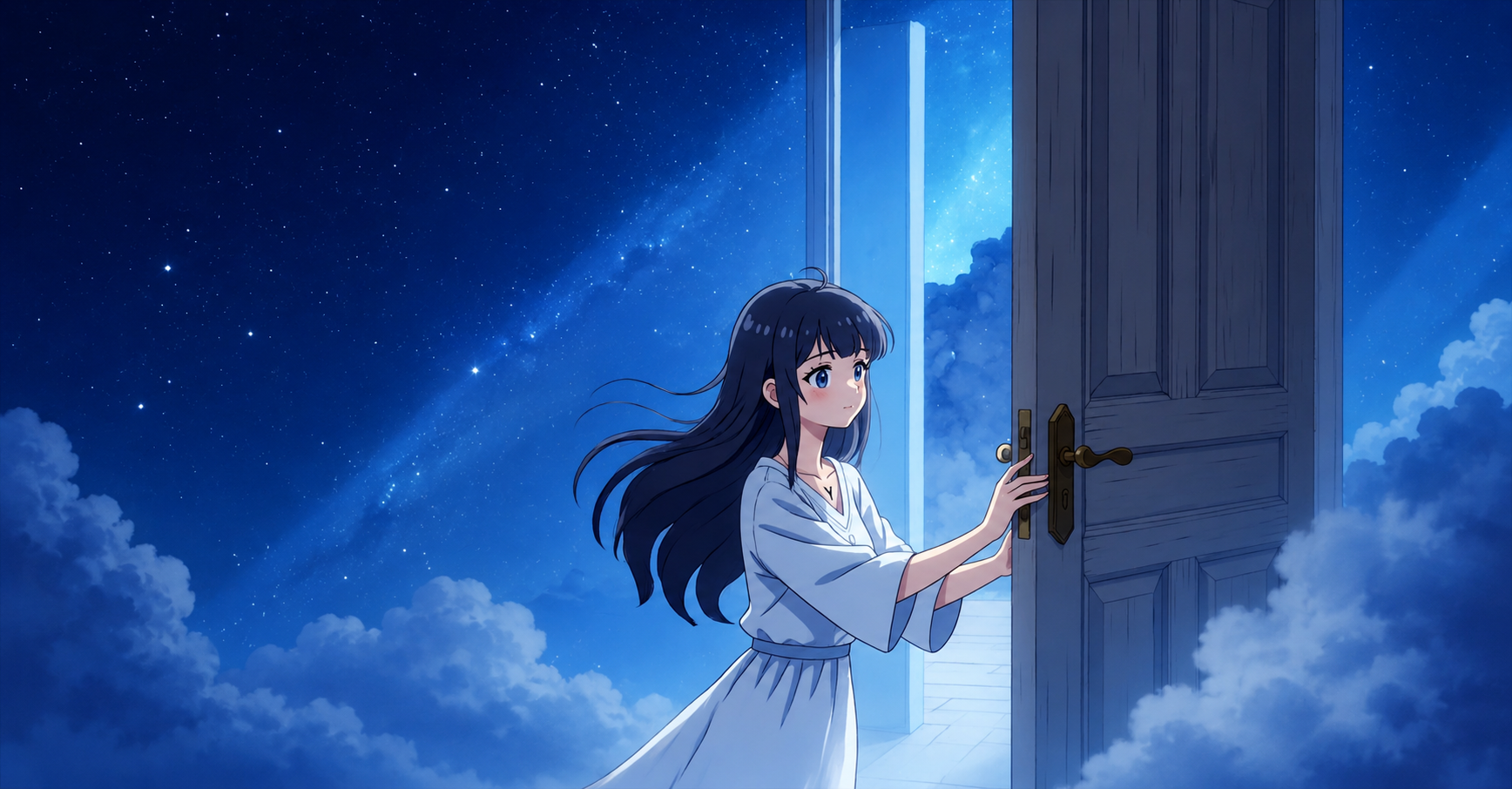 Poema visual y emocional sobre recuerdos que permanecen abiertos como una puerta al pasado. Una atmósfera melancólica muestra viento entrando en una casa vacía, moviendo polvo y desordenando todo a su paso. El poema reflexiona sobre el dolor de aferrarse a alguien que no regresará y la necesidad de cerrar esa puerta para encontrar paz y vivir el presente.